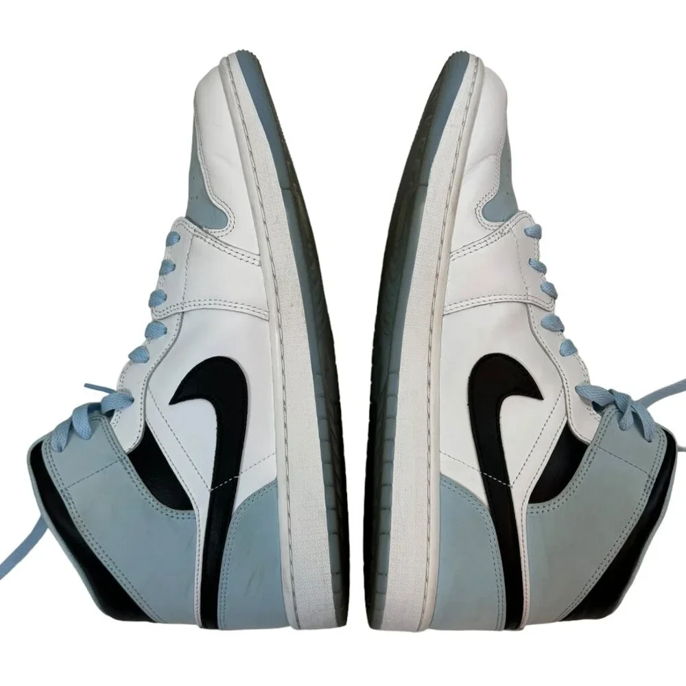 Nike Air Jordan 1 Mid SE‎ 'White Ice Blue' DV1308-104 Size 14 with Original Box
